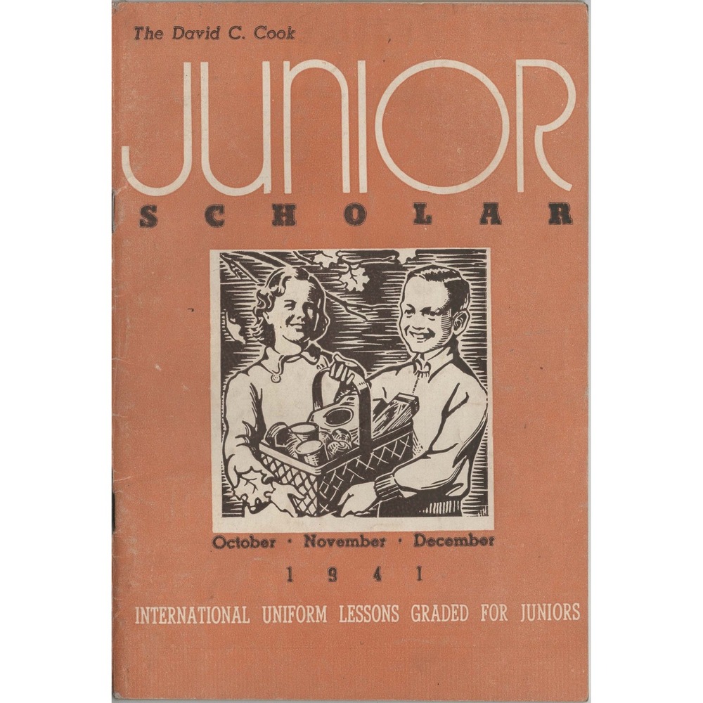 1941 David C Cook Junior Scholar International Uniform Lessons Religious Booklet - Picture 1 of 1